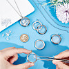 DELORIGIN DIY Blank Dome 304 Stainless Steel Locket Pendant Necklace Making Kit STAS-DR0001-02P-3