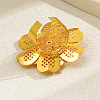Elegant Flower Iron Open Cuff Ring for Women's Wedding Dress Accessories TU2718-4