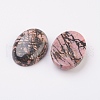 Natural Rhodonite Flat Back Cabochons X-G-G741-30x40mm-12-2