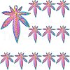 SUPERFINDINGS Autumn Theme Rainbow Color Alloy Pendants FIND-FH0004-09-1