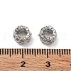 Rack Plating Brass Micro Pave Cubic Zirconia European Beads KK-H451-11P-2