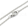 Unisex 304 Stainless Steel Cable Chain Necklaces X-STAS-O037-83P-1