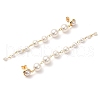 2 Pairs Shell Pearl Tassel Stud Earrings for Women EJEW-JE06195-6