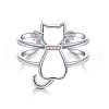 Cartoon Zinc Alloy Adjustable Cuff Rings for Women FS-WG343BF-01-3