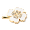 Brass Micro Pave Cubic Zirconia Pendants KK-U053-25G-3