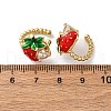 Strawberry Brass Micro Pave Clear Cubic Zirconia Cuff Earrings EJEW-U062-06B-G-5