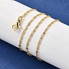 Brass Lumachina Chain Necklaces NJEW-M108-43G-5