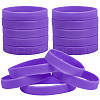 Flat Plain Silicone Cord Bracelet for Men Women BJEW-WH0016-32E-1