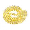 Baking Paint Transparent Glass Beads Strands DGLA-N006-8mm-04-2