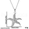 Stainless Steel Starfish Pendant Necklaces for Women KW7547-1-1
