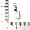 Anti-Tarnish 304 Stainless Steel Hook Clasps STAS-I321-71P-3
