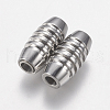 Tarnish Resistant 304 Stainless Steel Magnetic Clasps with Glue-in Ends STAS-F149-02P-B-2