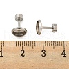 Non-Tarnish 201 Stainless Steel Stud Earrings Findings STAS-O004-07A-P-3
