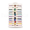 12Pcs 12 Colors Polyester Bracelets BJEW-P340-13E-G-1