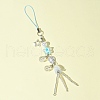Glass & Alloy & Acrylic Mobile Straps HJEW-FS00006-1