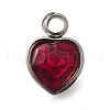 304 Stainless Steel with Rhinestone Pendants STAS-Q346-01P-06-1