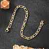 Ion Plating(IP) 304 Stainless Steel Figaro Chain Bracelets BJEW-I274-03G-1