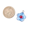 Flower Transparent Acrylic Pendants PALLOY-JF03721-2