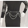 Punk Style Alloy Layered Chain PU Leather Chain Belts for Women FS-WGAE447-01-3