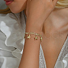 Brass Figaro Chain Star Pendant Tassel Bracelets for Women EA5744-4