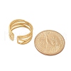 304 Stainless Steel Multilayer Open Cuff Rings RJEW-Z077-01G-04-5