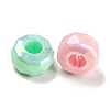 UV Plating Rainbow Iridescent Acrylic European Beads X-MACR-P040-13-2