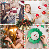 CREATCABIN 12Pcs Christmas Themed Silicon Cord Bracelets BJEW-CN0001-07-6