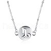 Fashion Brass Constellation/Zodiac Sign Pendant Necklaces NJEW-BB20150-1