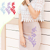  6Pcs 3 Colors Plum Blosssom Cotton Computerized Embroidery Sew on Patches PATC-NB0001-08A-5