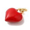 Brass Enamel Charms KK-U027-13-04G-2