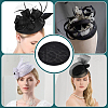 Imitation Hemp Round Fascinator Hat Base for Millinery AJEW-WH0472-45A-02-6