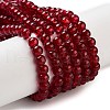 1 Strand Transparent Crackle Glass Round Beads Strands X-CCG-Q001-4mm-18-1
