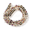 Transparent Electroplate Glass Beads Strands GLAA-T032-T8mm-C08-2