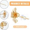 SUPERFINDINGS 20Pcs Brass Stud Earring Findings KK-FH0004-63-5