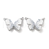 Brass Micro Pave Clear Cubic Zirconia Pendants KK-B102-14P-1