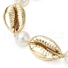 2Pcs Natural Shell & Acrylic Pearl Braided Bead Bracelets for Women BJEW-JB11262-5