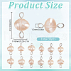 Natural Cultured Freshwater Pearl Potato Connector Charms PALLOY-SC00010-2