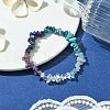Natural Quartz Crystal & Lapis Lazuli & Apatite & Amethyst & Dyed Howlite Chip Beaded Stretch Bracelets for Women BJEW-JB10817-2