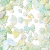 Rainbow Iridescent Plating Acrylic Beads OACR-U006-01D-1