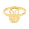 Animal 201 Stainless Steel Adjustable Rings for Women RJEW-D082-05H-2