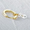 Elegant Vintage S925 Sterling Silver Teardrop Hoop Earrings YO6576-1-5
