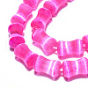 Dyed Natural Selenite Beads Strands G-T138-234B-3