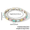 Elegant Brass Cubic Zirconia Rectangle Link Chain Bracelets for Women OJ6421-3-2