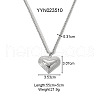 Stainless Steel Textured Pendant Necklaces for Women DY3365-5-2