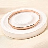 304 Stainless Steel Plain Bangles for Women BJEW-V004-02B-RG-2