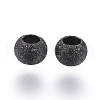 304 Stainless Steel Textured Spacer Beads X-STAS-P108-04B-1