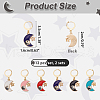 Alloy Enamel Moon with Star & Yin Yang Charm Locking Stitch Markers HJEW-PH01707-2