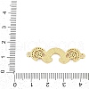 Brass Micro Pave Clear Cubic Zirconia Rainbow with Star Connector Charms KK-I723-23G-3