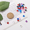 Cheriswelry 140Pcs 7 Colors Electroplate Glass Cabochons EGLA-CW0001-01-5
