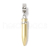 Ion Plating(IP) 304 Stainless Steel European Dangle Charms STAS-Z075-36G-1